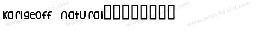 karlgeoff natural字体字体转换